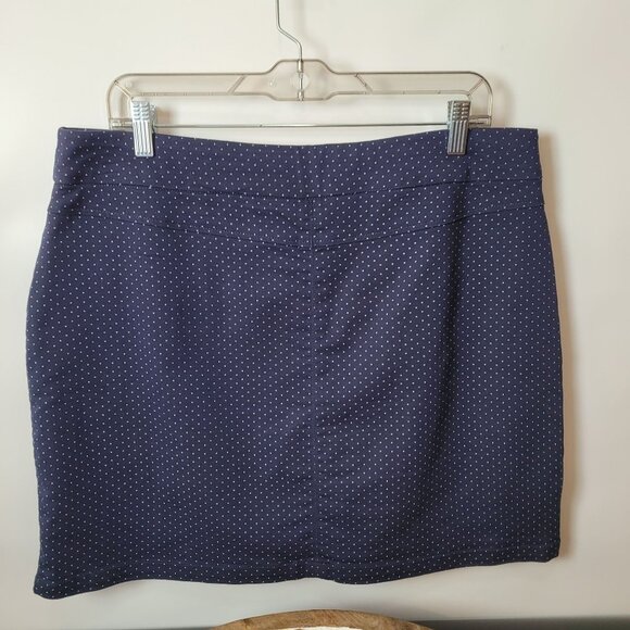 Coral Bay Womens Navy Polka Dot Skort Size 14 Cotton Polyester Blend - Picture 4 of 9